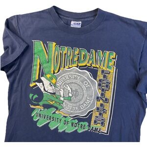 Vintage Notre Dame‎ Fighting Irish T-Shirt Sz XL  90s Trench Single Stitch USA